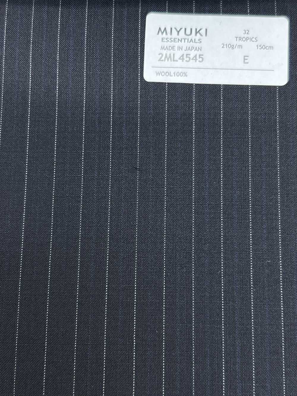 2ML4545 26SS MIYUKI أساسيات الأقمشة TROPICS خطوط كحلية[قماش] Miyuki Woolen Mills