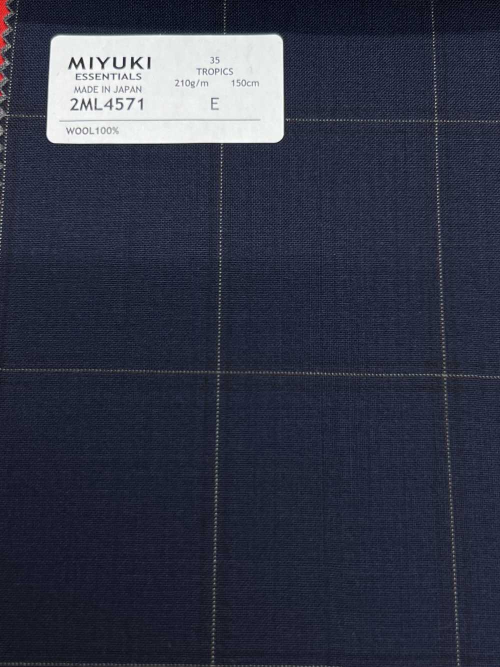 2ML4571 26SS MIYUKI أساسيات الأقمشة TROPICS مربعات كحلي[قماش] Miyuki Woolen Mills