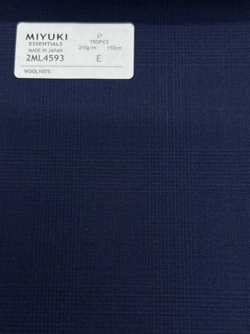 2ML4593 26SS MIYUKI أساسيات الأقمشة TROPICS كاروهات كحلي[قماش] Miyuki Woolen Mills