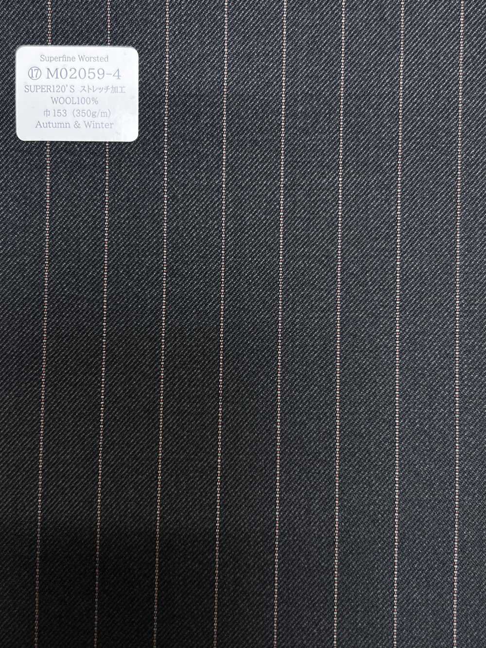 M02059-4 KUNISHIMA1850 خط حصري [Superfine Worsted] مخطط رمادي بخطوط رفيعة[قماش] Kunishima Co., Ltd.