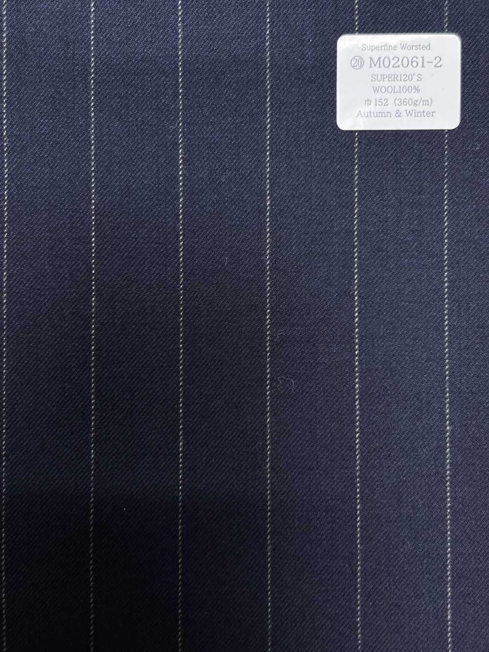 M02061-2 KUNISHIMA1850 الخط الحصري [Superfine Worsted] مخطط بخطوط طباشيرية كحلي[قماش] Kunishima Co., Ltd.