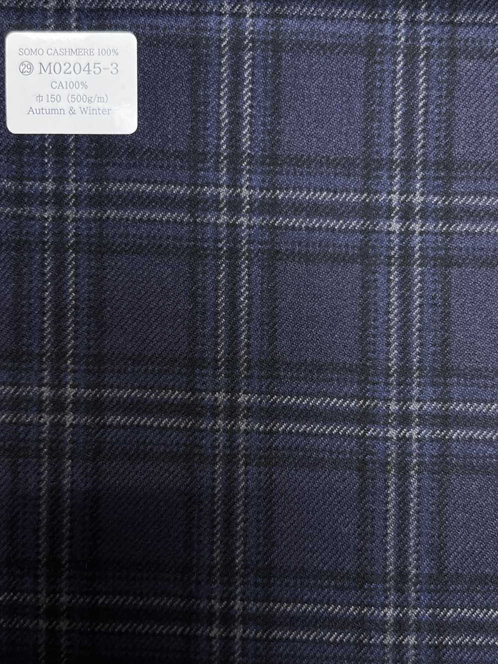 M02045-3 KUNISHIMA1850 خط حصري [SOMO CASHMERE 100%] كحلي بنقشة مربعات ثلاثية الأبعاد[قماش] Kunishima Co., Ltd.