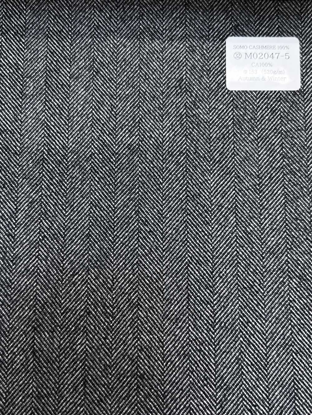 M02047-5 KUNISHIMA1850 خط حصري [SOMO CASHMERE 100%] رمادي بنقشة عظم السمكة[قماش] Kunishima Co., Ltd.