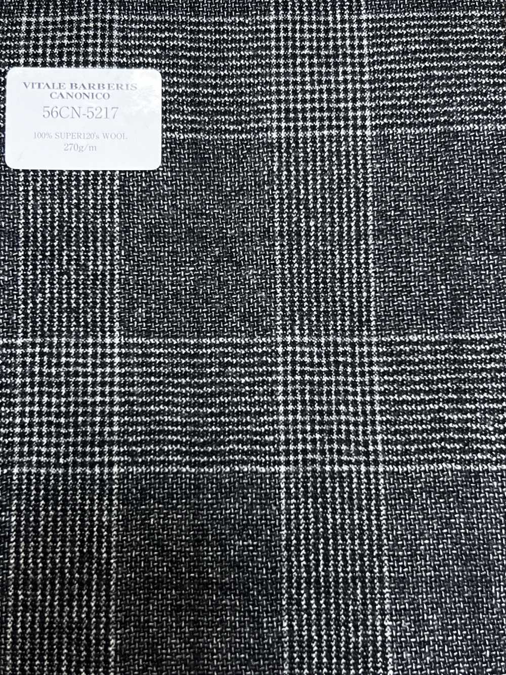 56CN5217 CANONICO فلانيل كلاسيكس أسود Glen Check[قماش] CANONICO