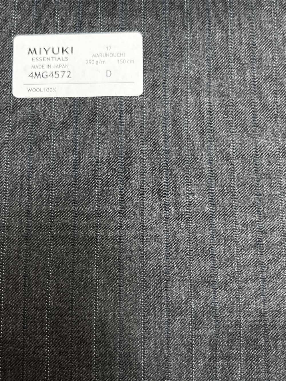 4MG4572 26AW MARUNOUCHI تويل بخطوط رمادية متوسطة[قماش] Miyuki Woolen Mills