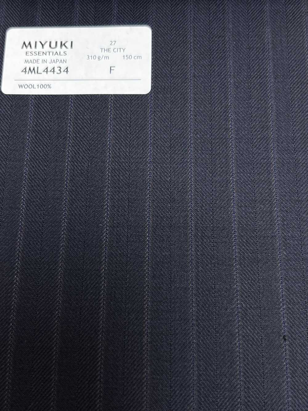 4ML4434 26AW THE CITY تويل بخطوط كحلية[قماش] Miyuki Woolen Mills