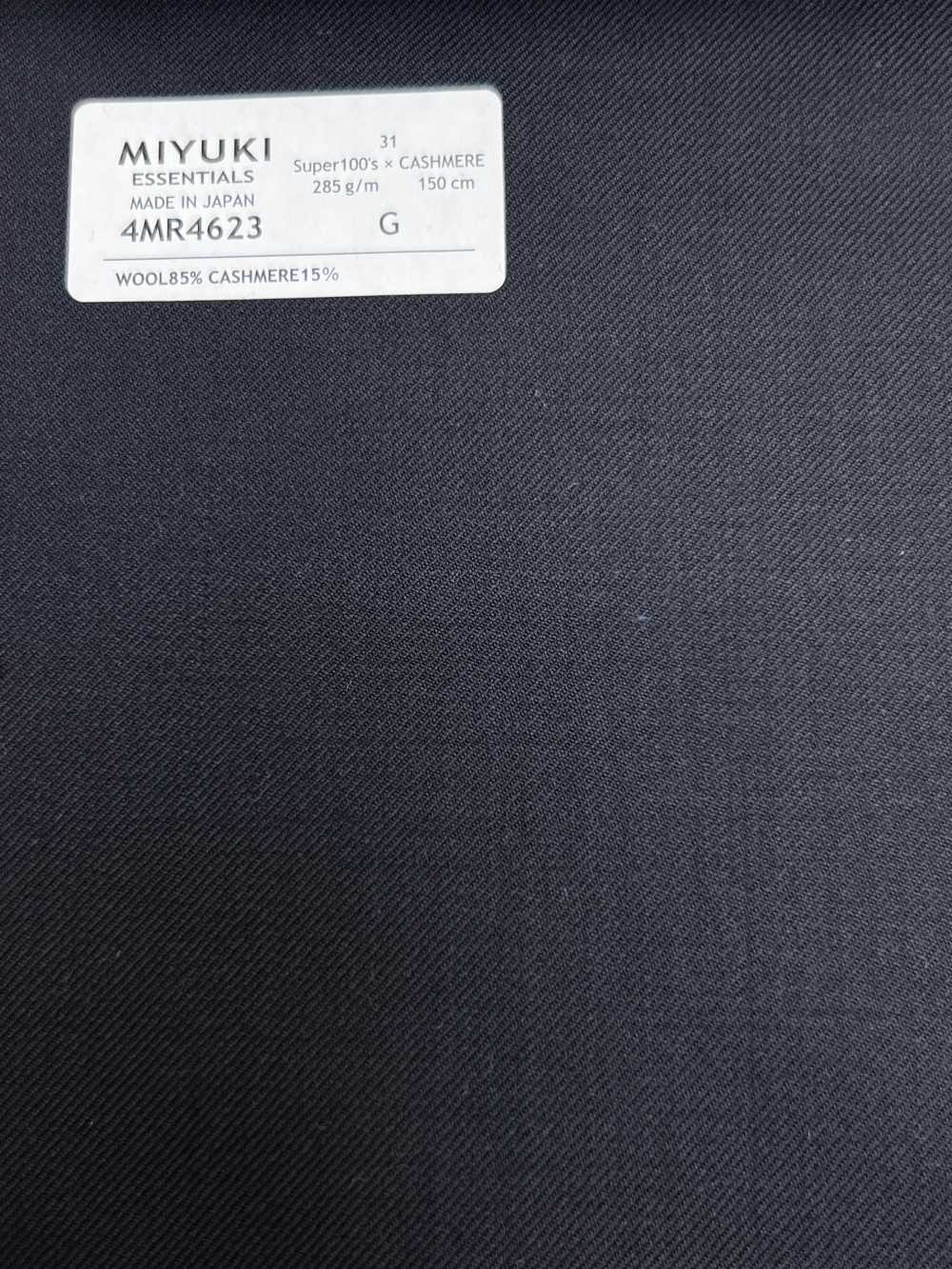 4MR4623 26AW Super100's × كشمير كحلي بدون نقش[قماش] Miyuki Woolen Mills