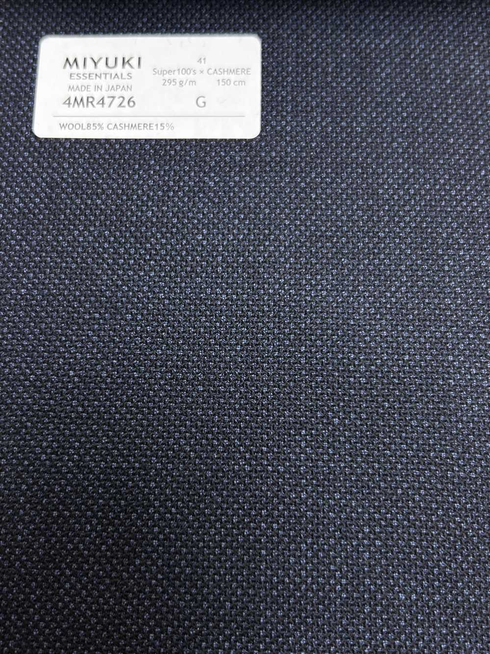 4MR4726 26AW Super100's × كشمير كحلي[قماش] Miyuki Woolen Mills