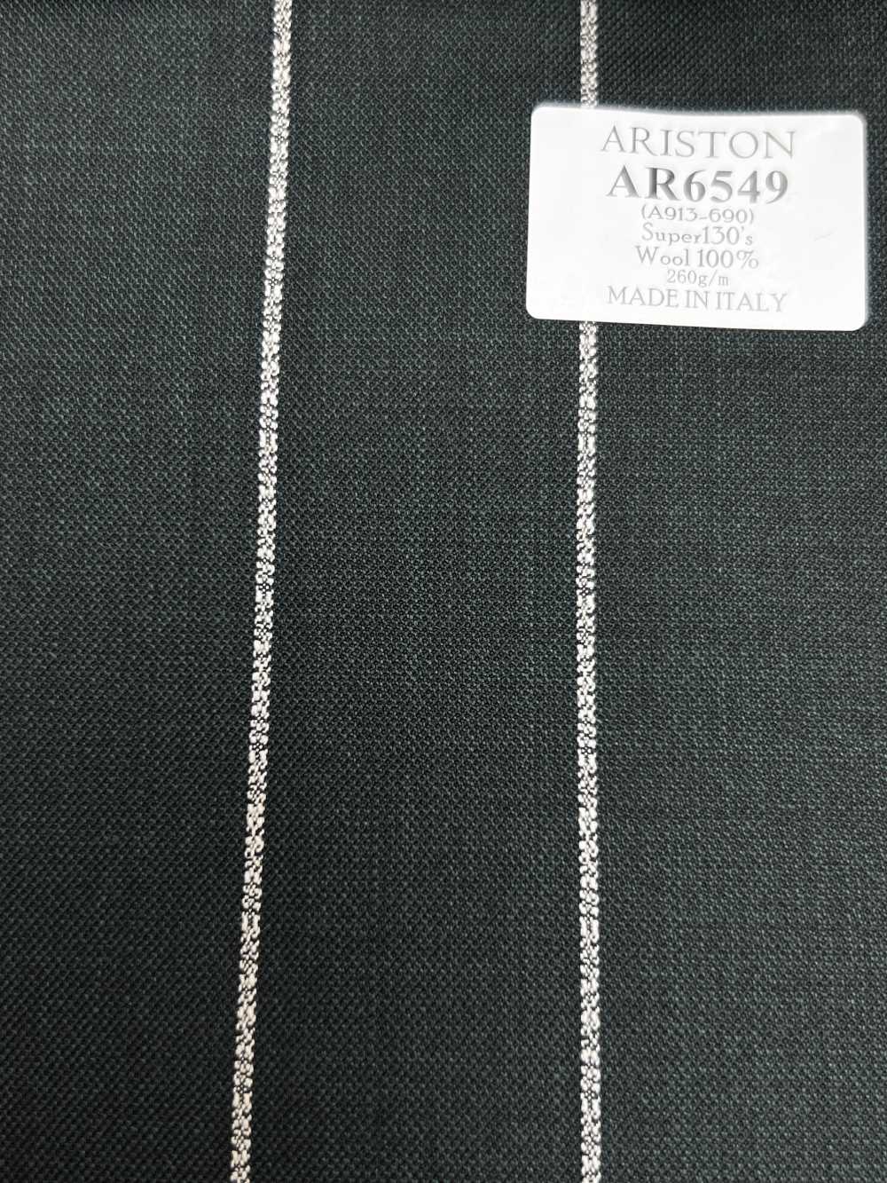 AR6549 ARISTON Super130's أخضر × أبيض مخطط[قماش] HOSOI SYOJI