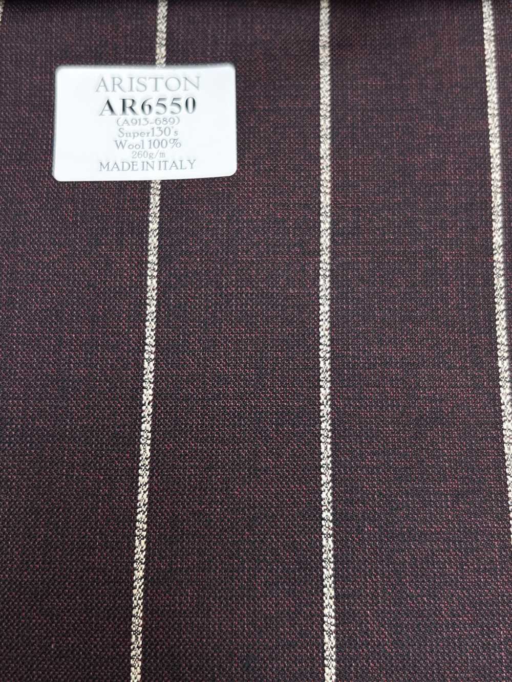 AR6550 ARISTON Super130's بني بخطوط بيضاء[قماش] HOSOI SYOJI
