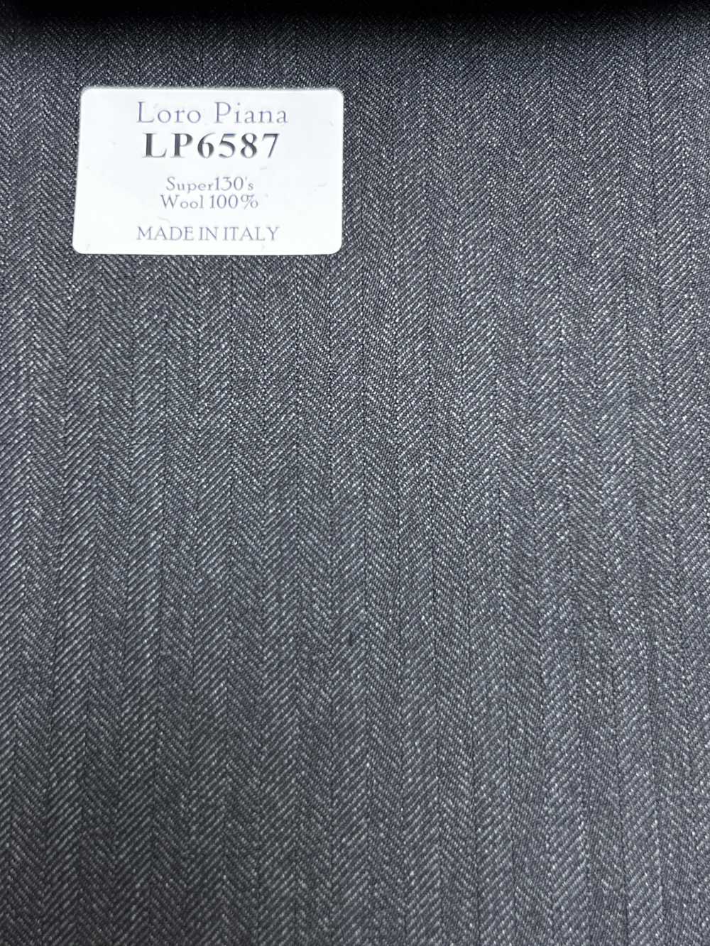 LP6587 Loro Piana Super130's رمادي بنمط عظم السمكة[قماش] HOSOI SYOJI