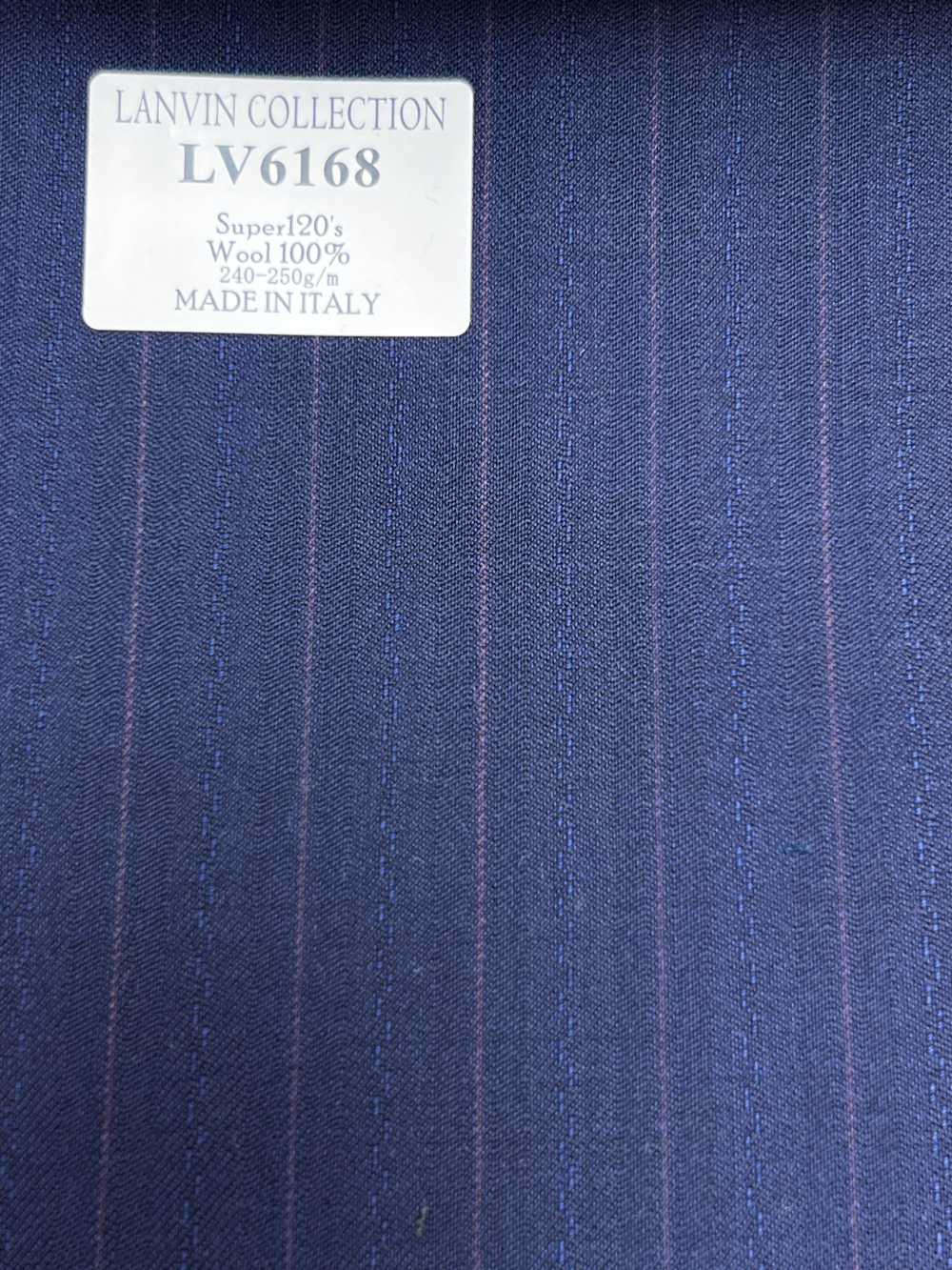 LV6168 LANVIN COLLECTION Super120's مخطط أزرق كحلي[قماش] HOSOI SYOJI