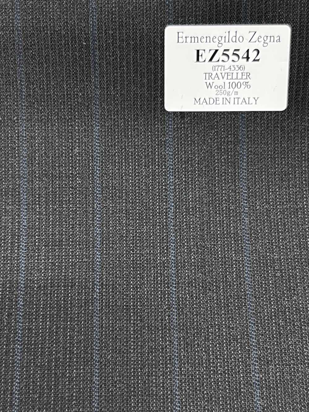 EZ5542 Ermenegildo Zegna TRAVELLER رمادي × ساكس مخطط[قماش] HOSOI SYOJI