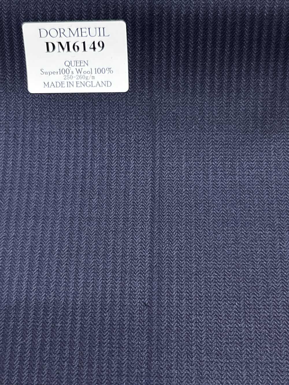 DM6149 DORMEUIL QUEEN سوبر 100s مخطط أزرق كحلي[قماش] HOSOI SYOJI