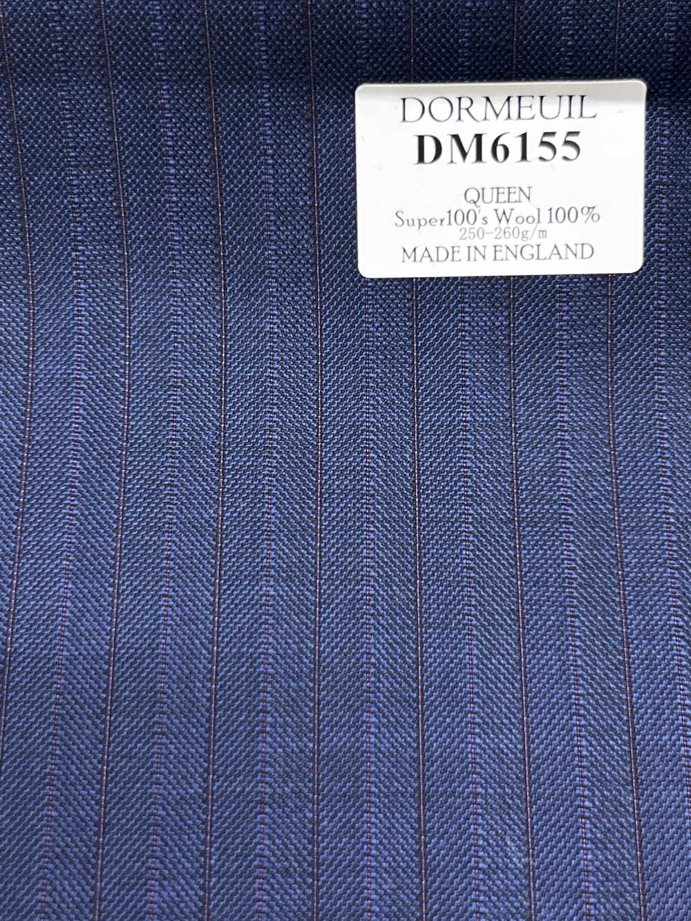 DM6155 DORMEUIL QUEEN Super100's كحلي × بني مخطط[قماش] HOSOI SYOJI