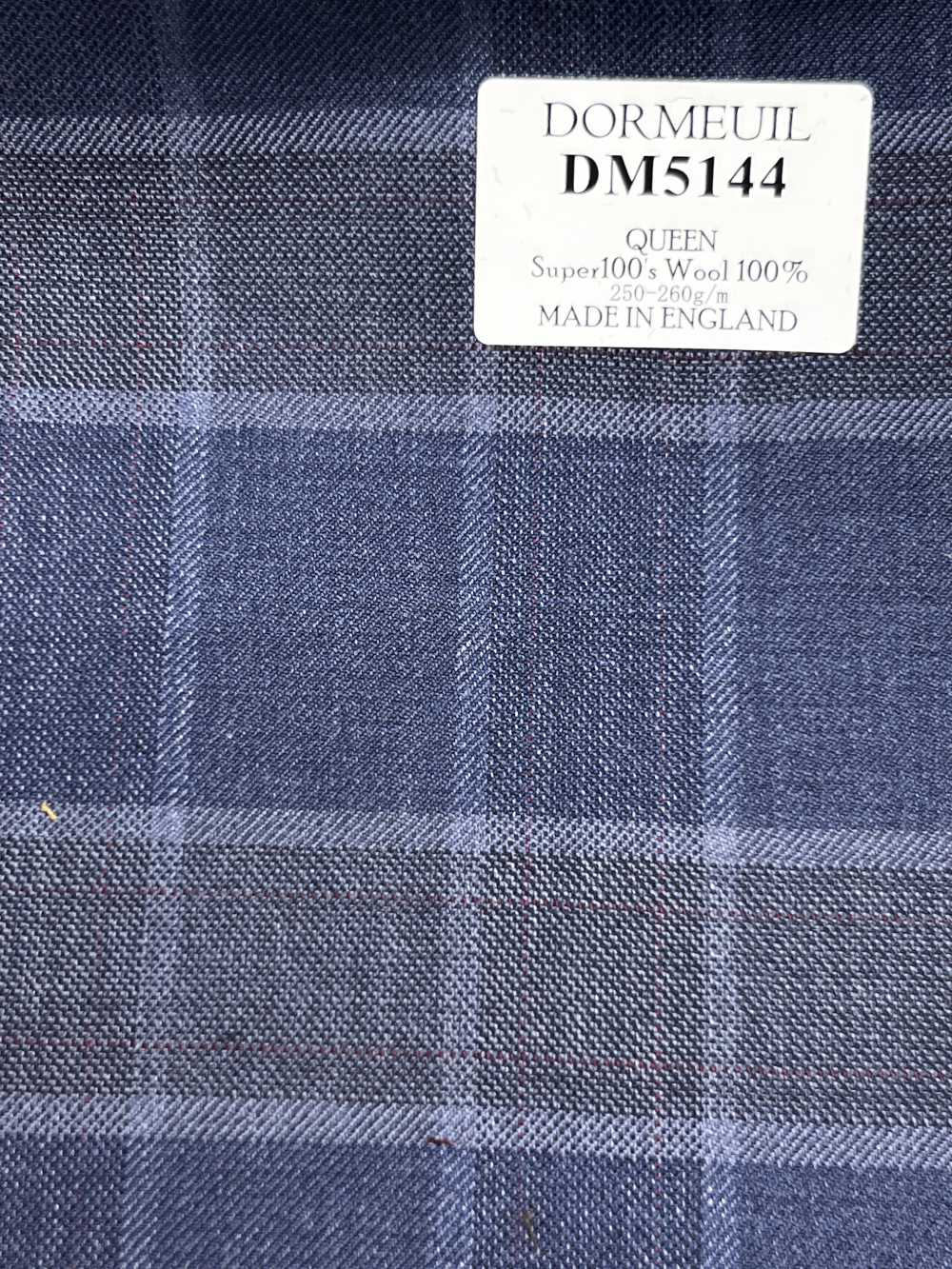 DM5144 DORMEUIL QUEEN Super100's كاروهات زرقاء بحرية[قماش] HOSOI SYOJI