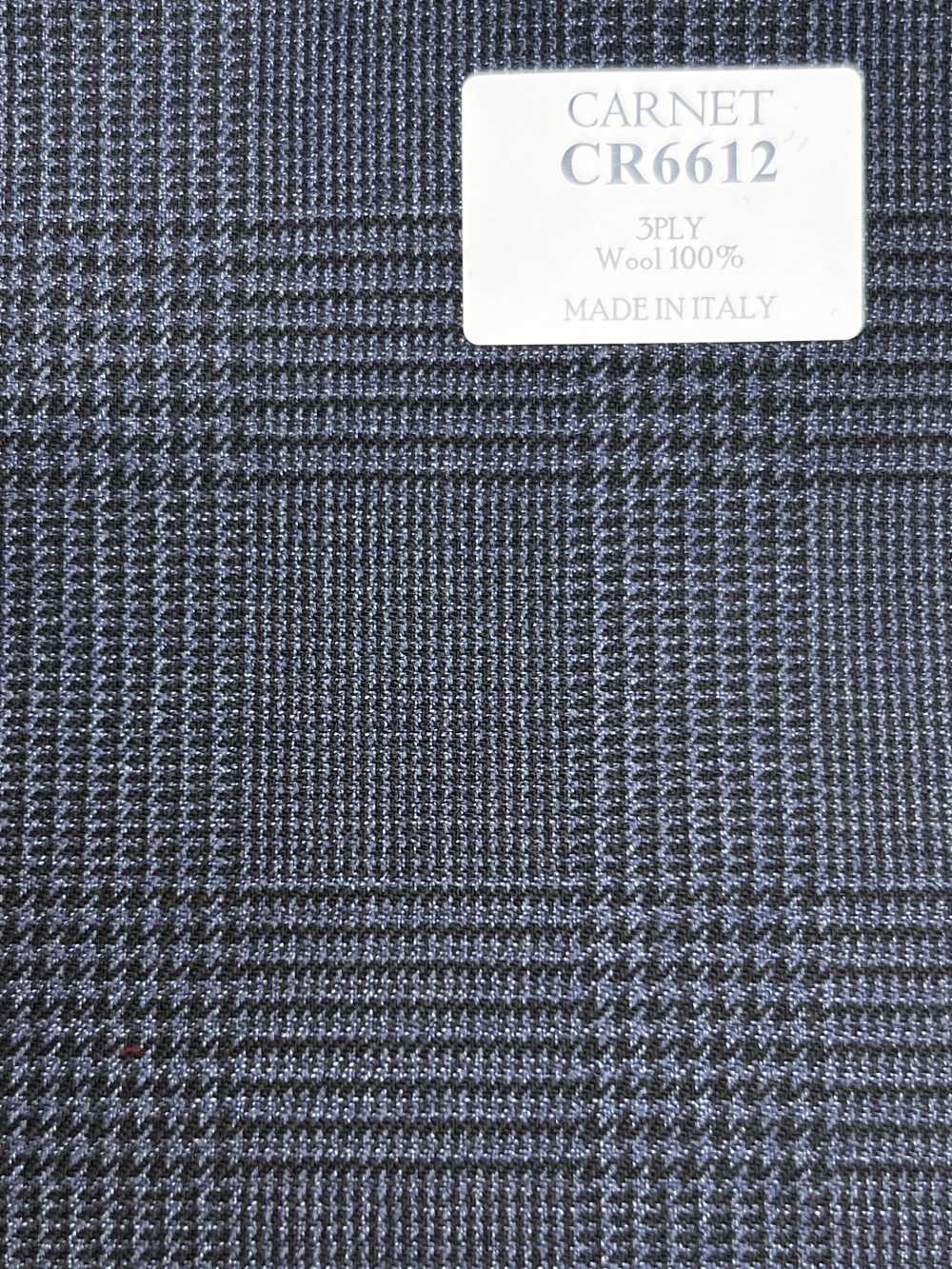CR6612 CARNET ثلاثي الطبقات أزرق كحلي بنقشة Glen Check[قماش] HOSOI SYOJI