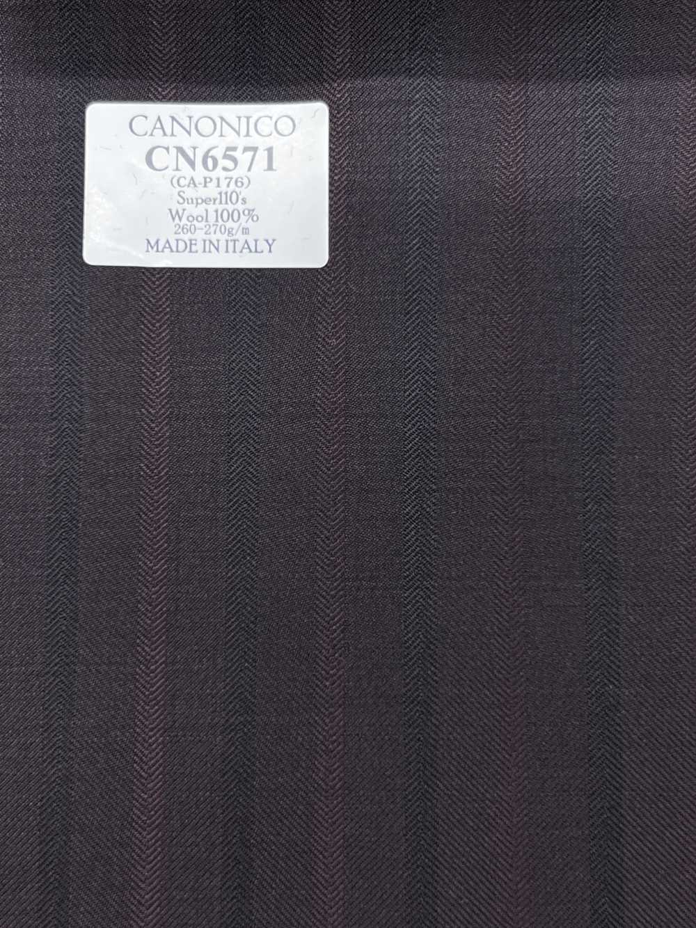 CN6571 CANONICO سوبر 110's مخطط خمري[قماش] HOSOI SYOJI