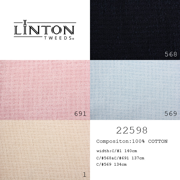 22598 Linton Tweed، صنع في إنجلترا، القماش الخارجي LINTON