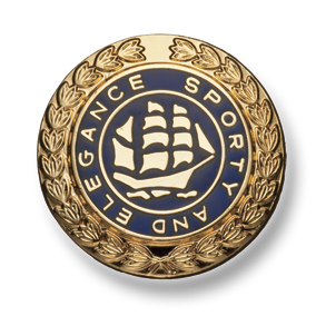 557 صنع في اليابان زر معدني للبدلات والجاكيتات ذهبي/أزرق كحلي Kogure Button Mfg. Co., Ltd.