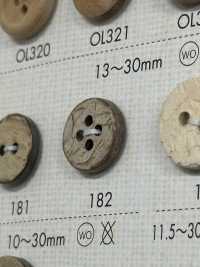 182 زر ثنائي الفتحتين من الخشب الطبيعي[أزرار] DAIYA BUTTON صور إضافية