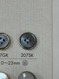 207SK زر بلاستيكي بسيط ذو 4 ثقوب للقمصان[أزرار] DAIYA BUTTON صور إضافية