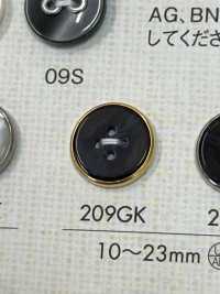 209GK زر بلاستيكي بسيط بأربعة ثقوب للقمصان[أزرار] DAIYA BUTTON صور إضافية