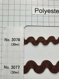 3076 ضفيرة متعرجة من البوليستر (حوالي 7 مم)[الأشرطة، والأشرطة القماشية، والحبال] ROSE BRAND (Marushin) صور إضافية