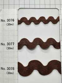 3077 ضفيرة زيغزاغ بوليستر (حوالي 11 مم)[Ribbons, Tapes, And Cords] ROSE BRAND (Marushin) صور إضافية