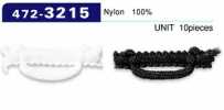 472-3215 نوع حلقة زر من النايلون الصوفي، أفقي طويل، 30 mm (10 قطع)