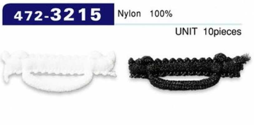472-3215 نوع حلقة زر من النايلون الصوفي، أفقي طويل، 30 mm (10 قطع)