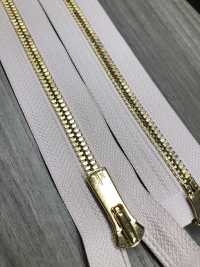 5SGWQMR سحاب EXCELLA® مقاس 5 ذهبي (ذهب حقيقي) ثنائي الاتجاه بفاصل مزدوج[Zipper] YKK صور إضافية