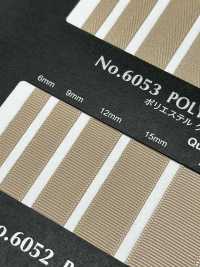 6053 شريط غروغرين بوليستر (نوع مسطح)[الأشرطة، والأشرطة القماشية، والحبال] ROSE BRAND (Marushin) صور إضافية