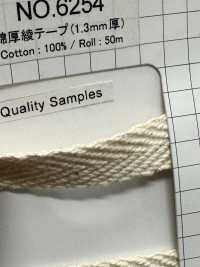 6254 شريط تويل قطني سميك (سماكة 1.7 مم)[الأشرطة، والأشرطة القماشية، والحبال] ROSE BRAND (Marushin) صور إضافية