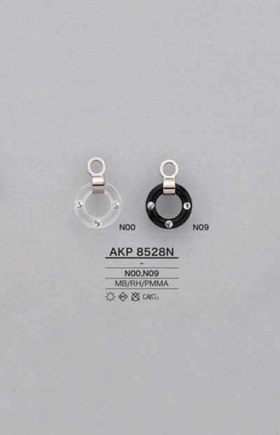 AKP8528N لسان سحاب حلقي مرصع بالراينستون (لسان السحب)