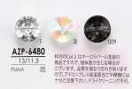AZP6480 زر لؤلؤي بقطع ألماسي Aurora