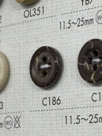 C186 زر من خشب طبيعي بأربع فتحات[أزرار] DAIYA BUTTON صور إضافية