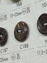 C188 زر خشبي طبيعي بأربع فتحات[أزرار] DAIYA BUTTON صور إضافية