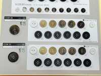 COR30 [بنمط قرن الجاموس] زر بأربعة ثقوب، لامع، مع حافة[Buttons] NITTO Button صور إضافية