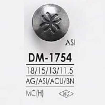DM1754 زر بساق نصف حلقية من معدن عالي الجودة