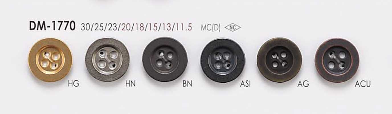 DM1770 زر معدني بأربع ثقوب للجاكيتات والبدلات