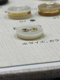 ES107G DAIYA BUTTONS زر بوليستر زخرفي بتصميم صدفي ذو فتحتين[أزرار] DAIYA BUTTON صور إضافية