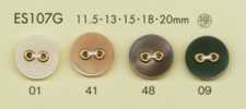 ES107G DAIYA BUTTONS زر بوليستر زخرفي بتصميم صدفي ذو فتحتين