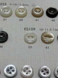ES109 DAIYA BUTTONS زر بوليستر بمظهر الصدف على شكل عين القطة بفتحتين[أزرار] DAIYA BUTTON صور إضافية