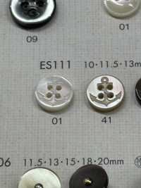 ES111 DAIYA BUTTONS زر بوليستر بمظهر الصدف بنمط المرساة[أزرار] DAIYA BUTTON صور إضافية