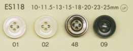 ES118 DAIYA BUTTONS زر بوليستر بنمط الصدف