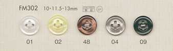 FM302 DAIYA BUTTONS زر بوليستر بنمط الصدفة