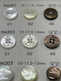 FM303 DAIYA BUTTONS زر بوليستر بشكل الصدف[أزرار] DAIYA BUTTON صور إضافية
