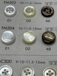 FM304 DAIYA BUTTONS زر بوليستر بنمط الصدف[أزرار] DAIYA BUTTON صور إضافية