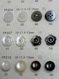 FP207 DAIYA BUTTONS زر بوليستر بمظهر الصدف (شكل زهرة)[Buttons] DAIYA BUTTON صور إضافية
